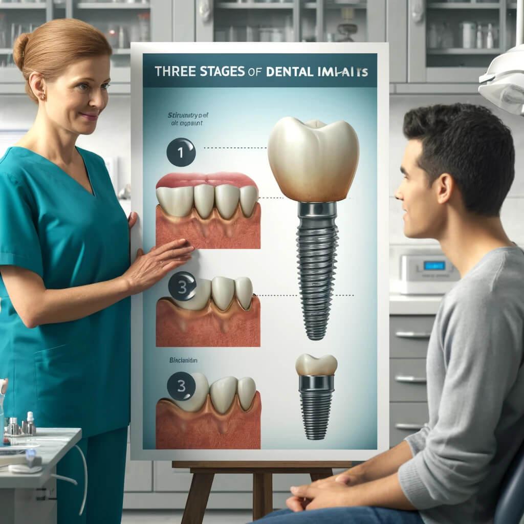 What are the 3 Stages Of Dental Implants