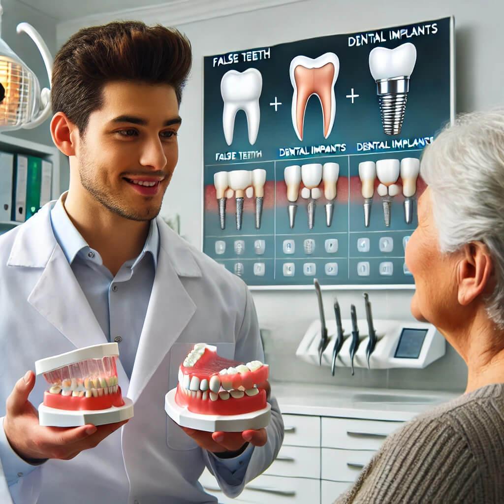 False Teeth or Dental Implants